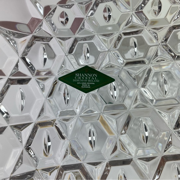 Shannon Crystal By Godinger Crystal Pineapple Server Set Of 2 Made In Slovakia - Picture 4 of 10